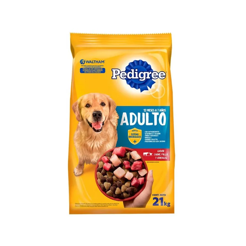 PEDIGREE ADULTO CARNE POLLO Y CEREALES X 21 KG