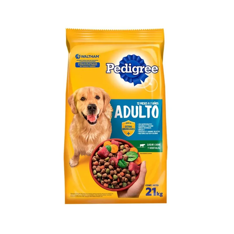 PEDIGREE ADULTO CARNE CON VEGETALES X 21 KG