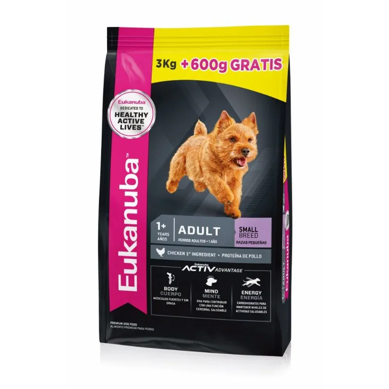 EUKANUBA PERRO ADULTO PEQUEÑO X 3.6 KG