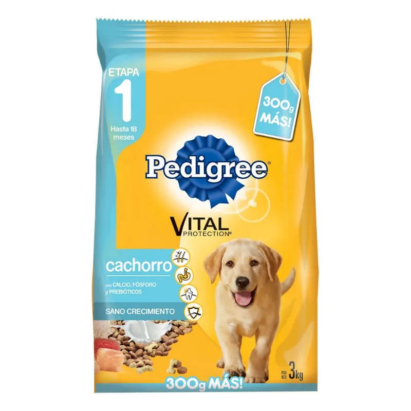 Alimento seco para perro Pedigree 1.5 kg. cachorros sano crecimiento