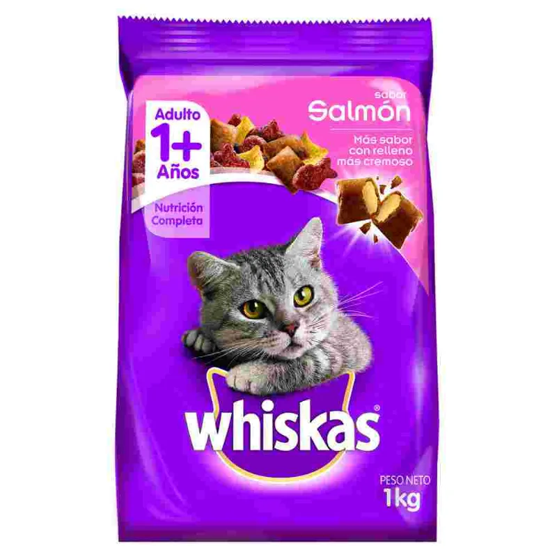 Alimento Para Gatos Whiskas Salmón 1 Kg