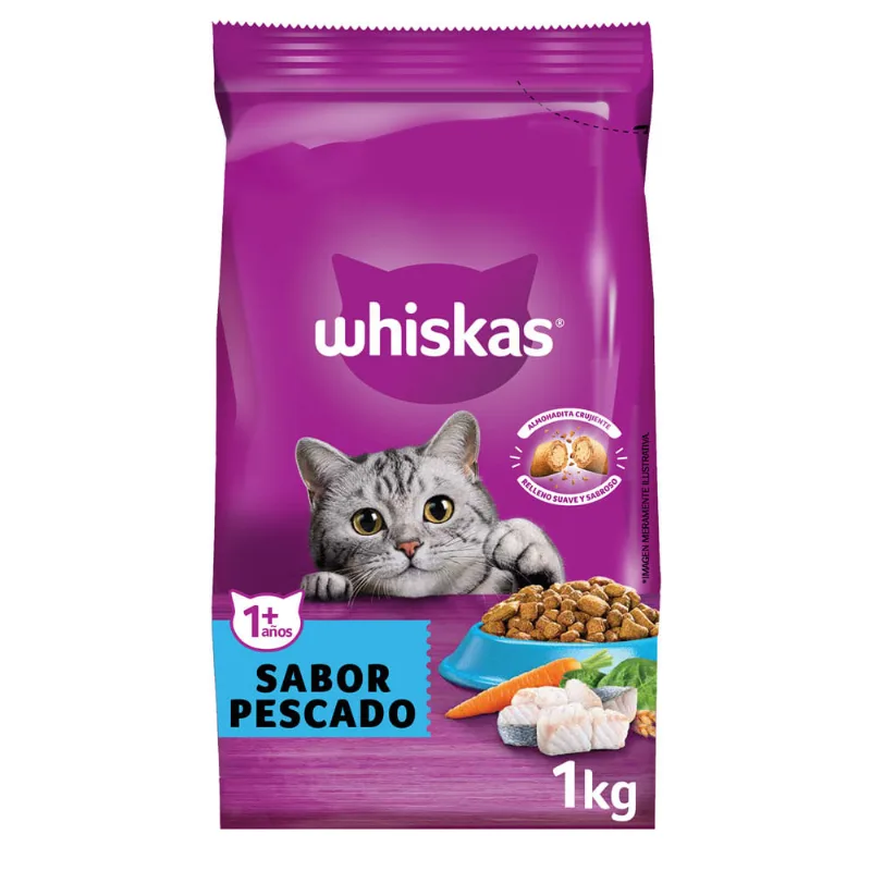 WHISKAS GATO ADULTO PESCADO X 1 KG