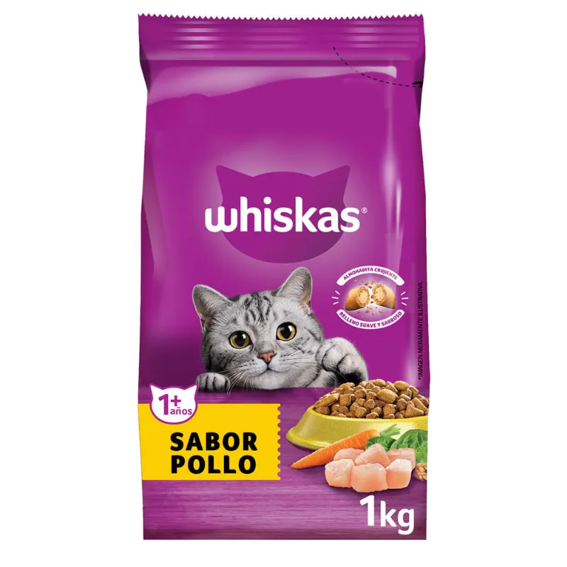 WHISKAS GATO ADULTO POLLO X 1 KG