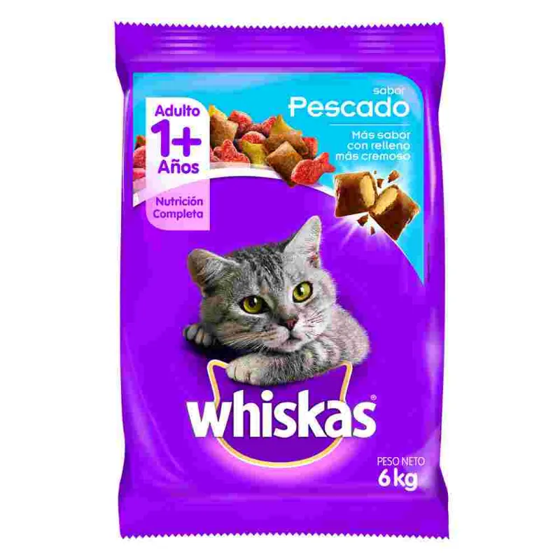 Alimentos Whiskas Para Gatos X 6 Kg Alimento Para Gatos Whiskas Pescado 6 Kg