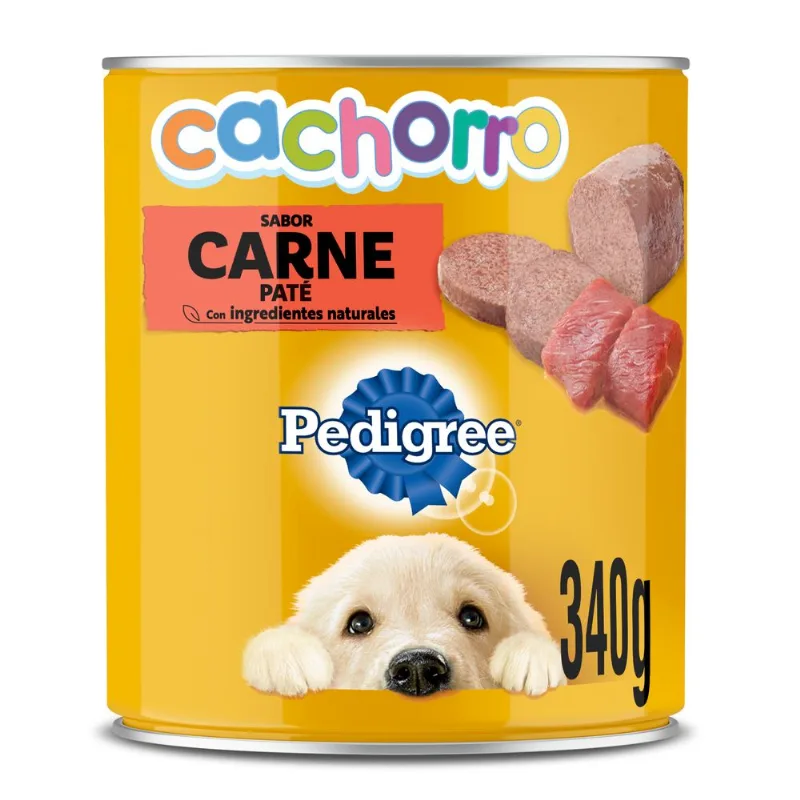 LATA PEDIGREE CACHORRO PATE CARNE X 340 GRS