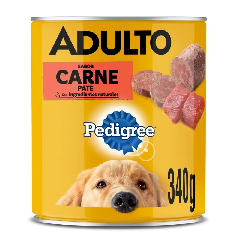 LATA PEDIGREE ADULTO CARNE X 340 GRS
