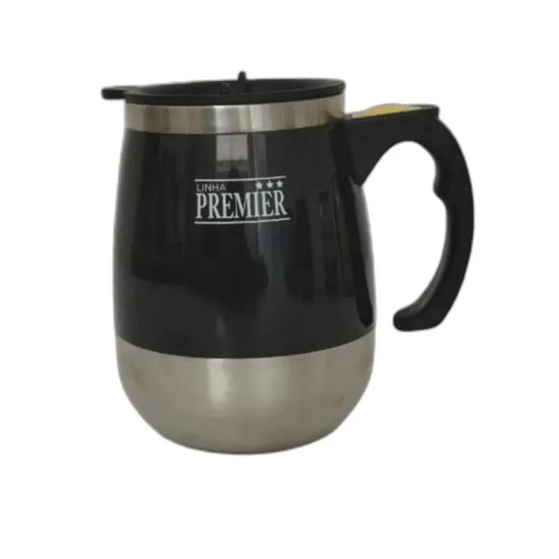Caneca Mixer Misturador Aço Inox Pilha 400ml Copo Isotérmico