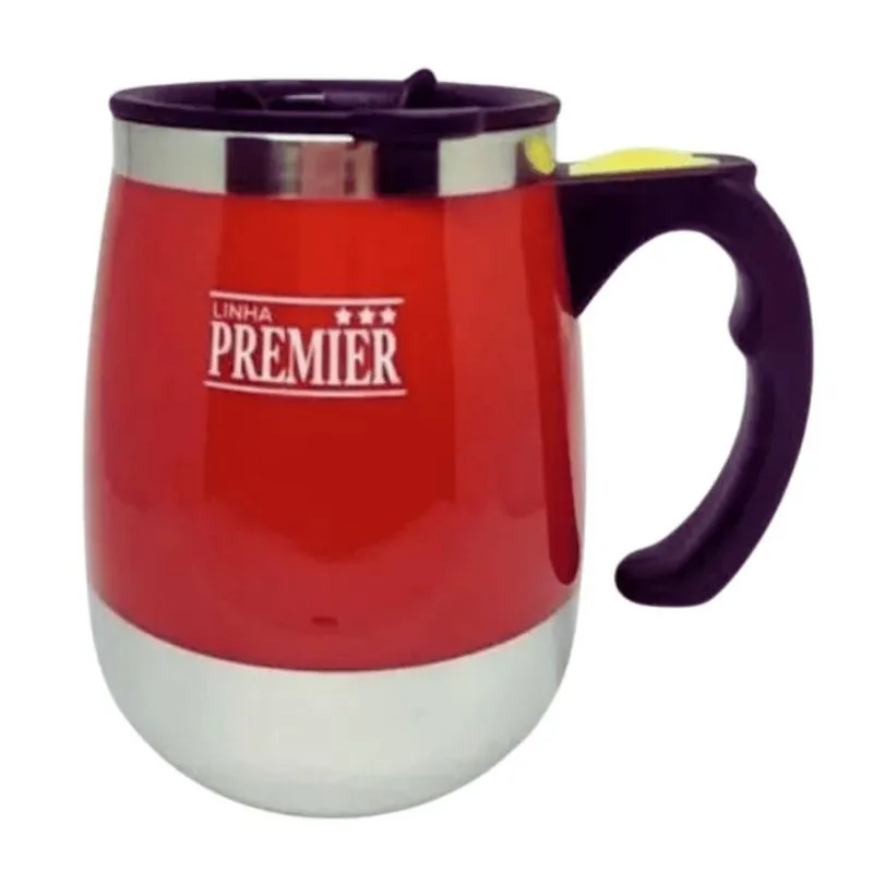 Caneca Mixer Misturador Aço Inox Pilha 400ml Copo Isotérmico