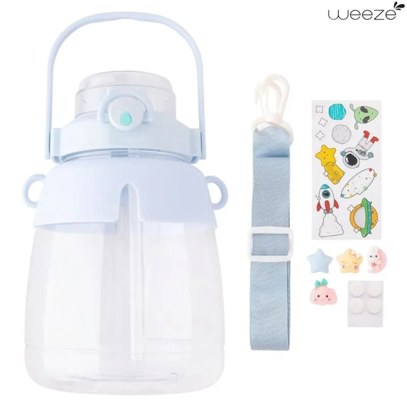 Garrafa Squeeze De Plástico 1300ml 3 Bicos Diferentes E Alça