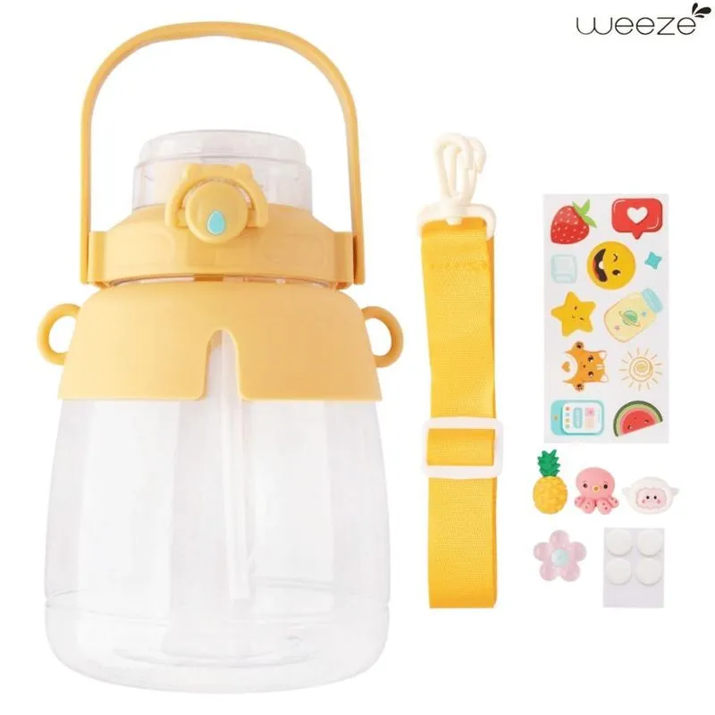 Garrafa Squeeze De Plástico 1300ml 3 Bicos Diferentes E Alça
