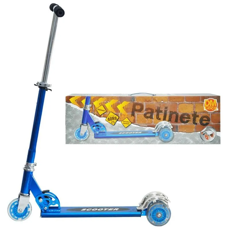Patinete Dm Radical Em Alumínio Com 3 Rodas Suporta Até 40kg