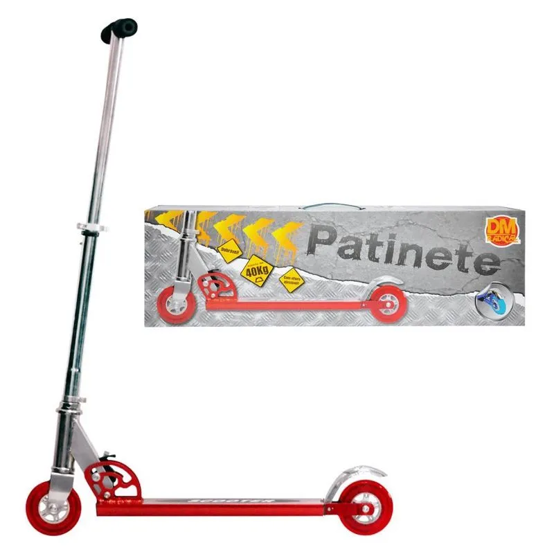 Patinete Dm Radical Em Alumínio Com 2 Rodas Suporta Até 40kg