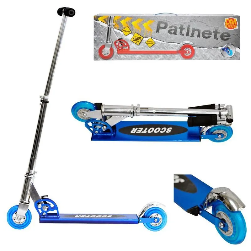 Patinete Dm Radical Em Alumínio Com 2 Rodas Suporta Até 40kg