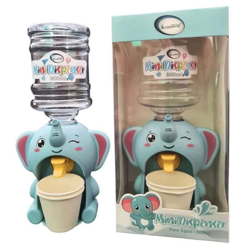 Mini Dispenser Bebedouro Bombona Água Suco 300ml Elefante