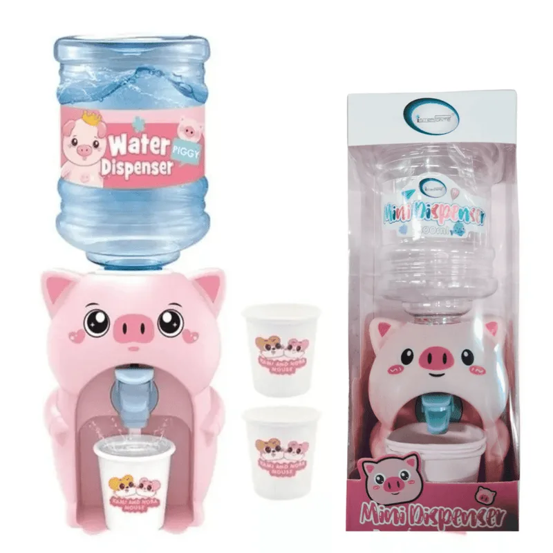 Mini Dispenser Bebedouro Bombona Para Água Suco 300ml Pig