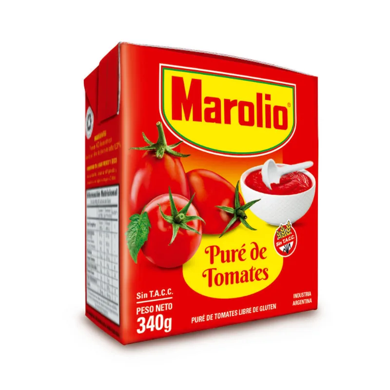 Puré de tomate Marolio tetra 340 g.