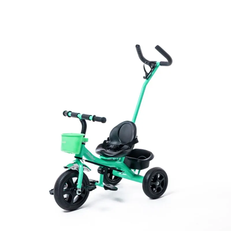 Triciclo Bebesit C/Barral De Acero Reforzado verde Sl-1701a