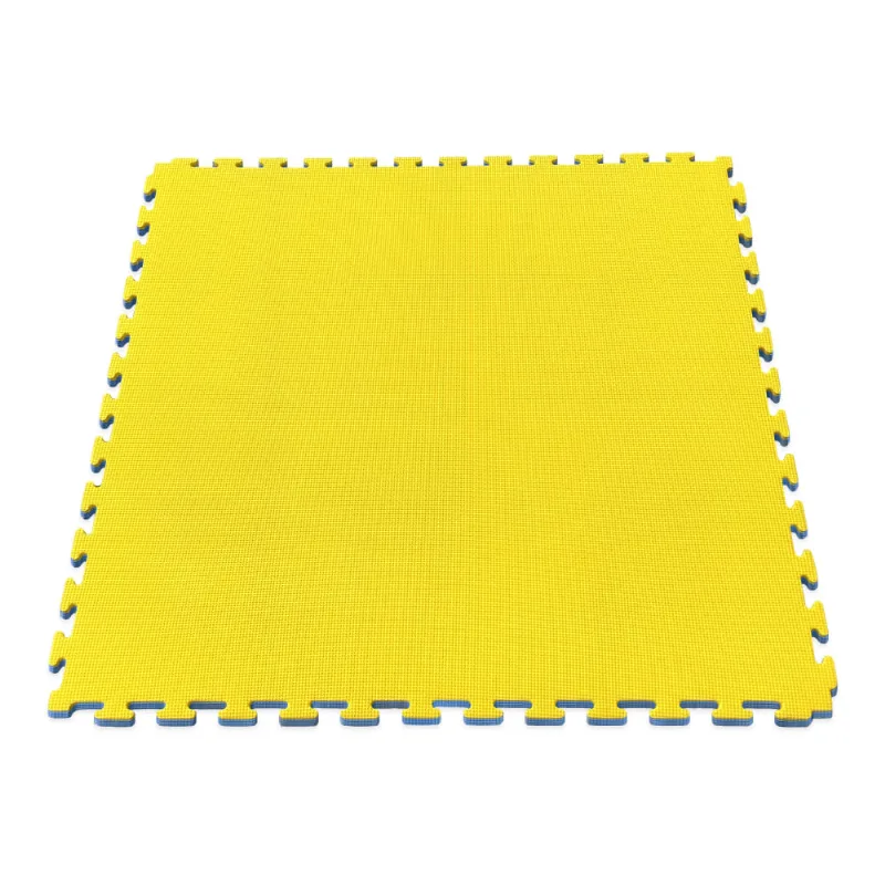Piso Goma Eva Encastrable Reversible negro 100 x 100 Piso Goma Eva Encastrable Reversible Azul/Amarillo 100X100