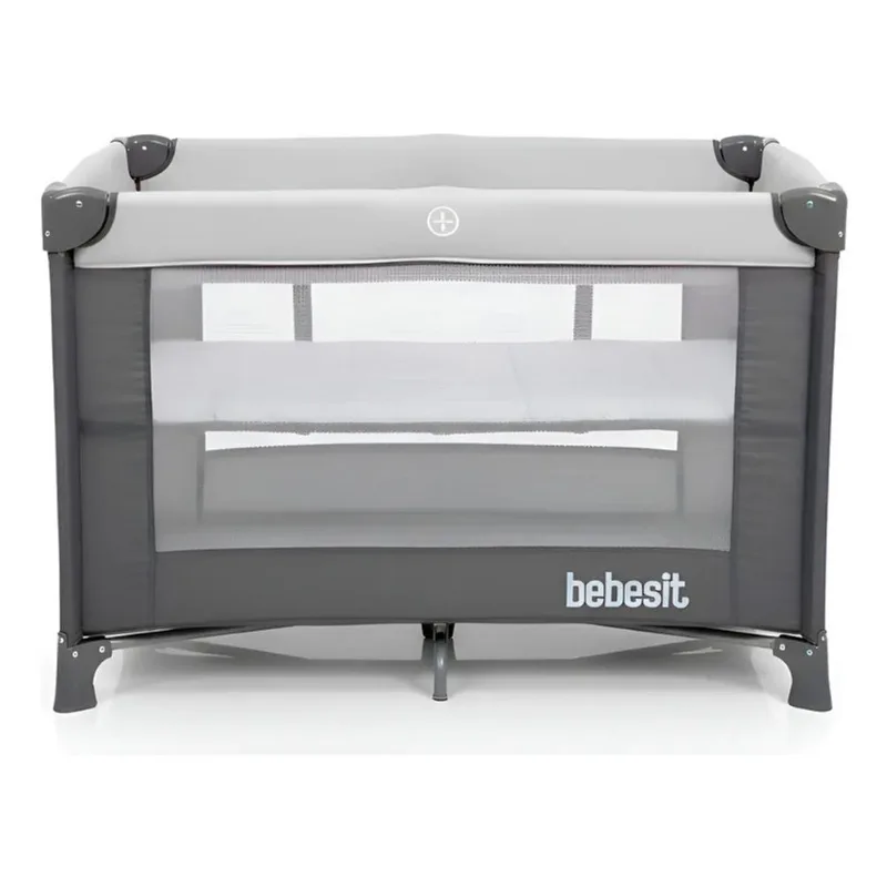 PRACTICUNA BEBESIT 2105-AB CORRALITO GRIS Practicuna Corralito Plegable Transportable Bebesit 2105-ab Gris Liso