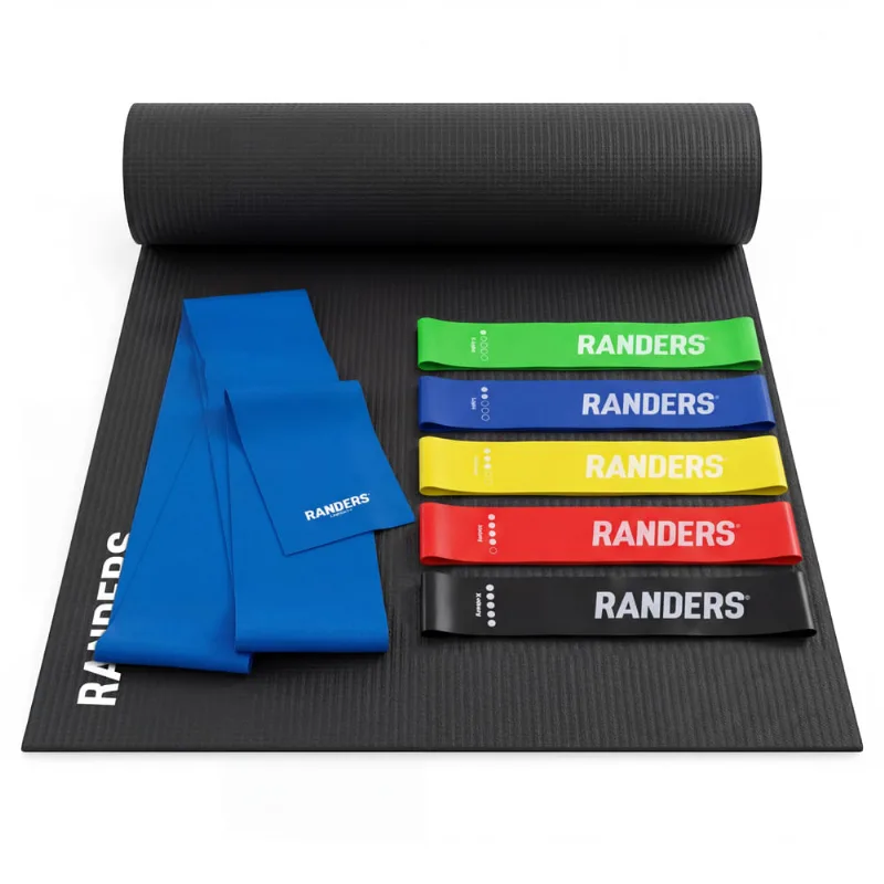 Kit Funcional Bandas Elásticas x5+ Mat 4mm + Tiraband Randers