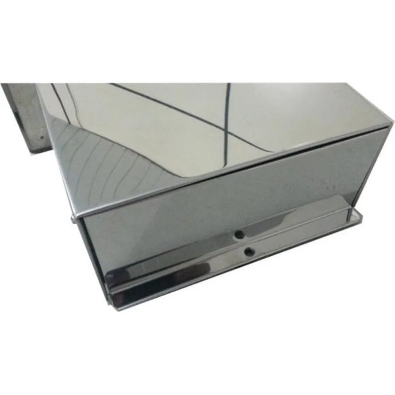 Caixa Inox Aba Acabamento Muro 15cm Prof+02 Num 15cm Caixa Inox Aba Acabamento Muro 15cm Prof+02 Num 15cm