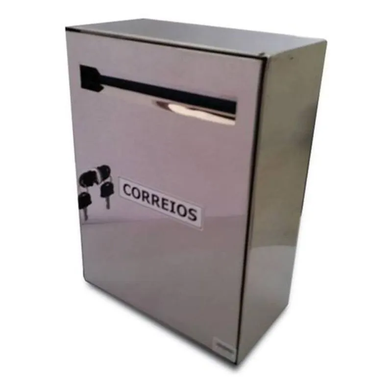 Caixa Correio Inox Maior P/ent.de Prédio C/chapéu 40x30x15cm