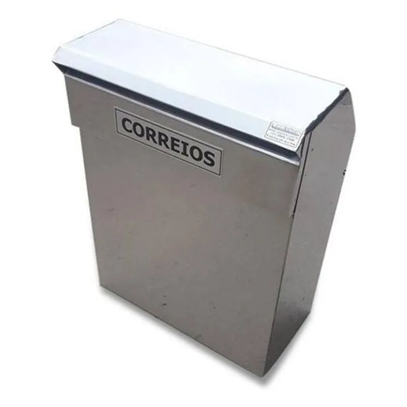 Caixa Correio Inox Modelo L Vidro Blindex 40alt X20cm Larg