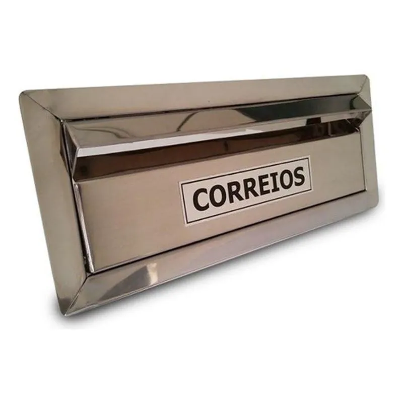 Caixa Correio Inox Muro 10cm X 25cm X 25cm De Profundidade