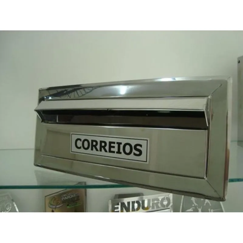 Caixa De Correio Aço Inox Para Embutir Muro
