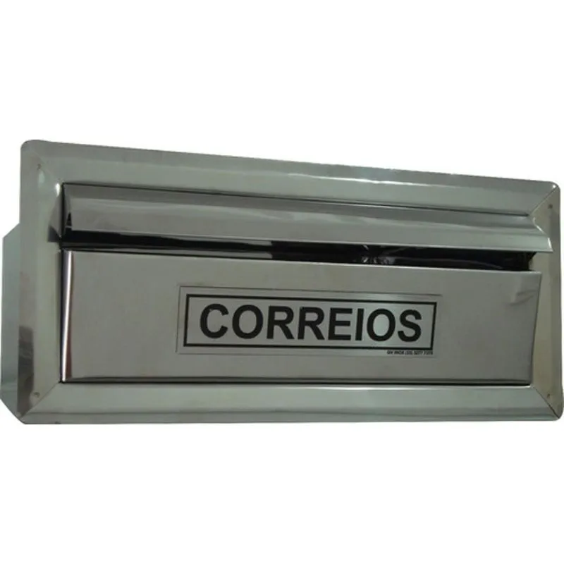Caixa De Correio Aço Inox Para Embutir Muro