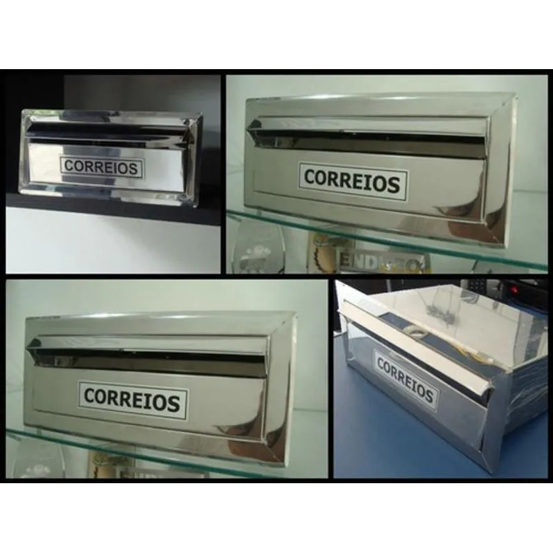 Caixa Dupla Cinza 10x30x23cm Inox 304 Polido