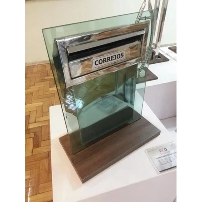Caixa De Em Aço Inox 40x30x15cm Prateada