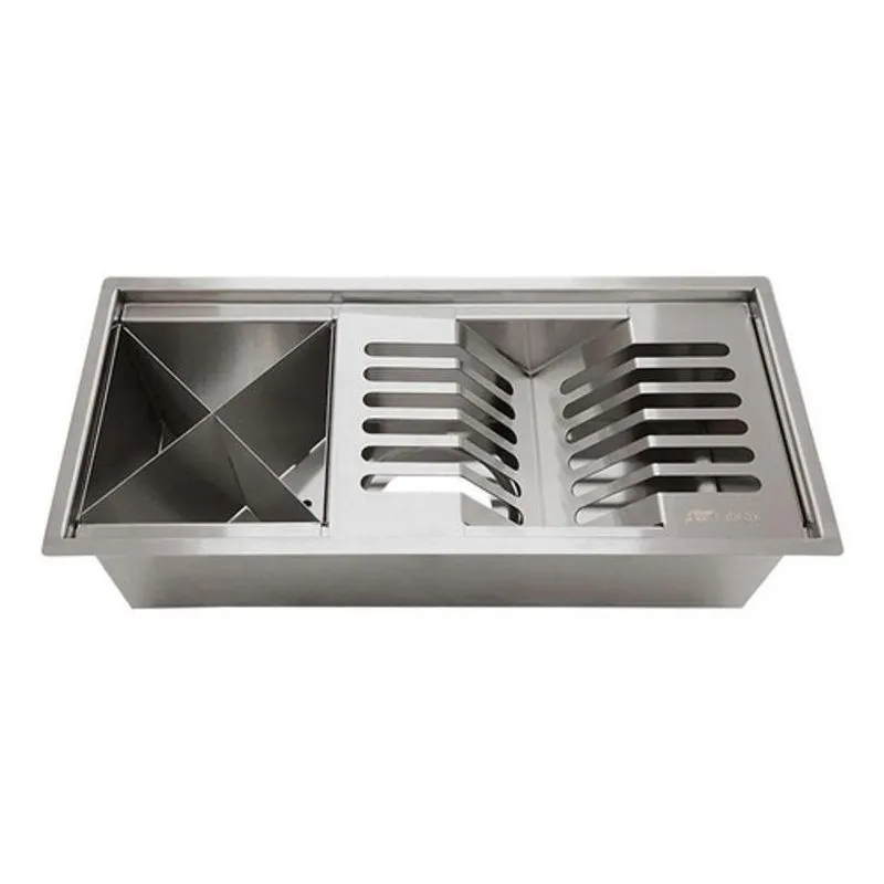 Calha Canal Organizador Gourmet Úmida Escorredor Inox