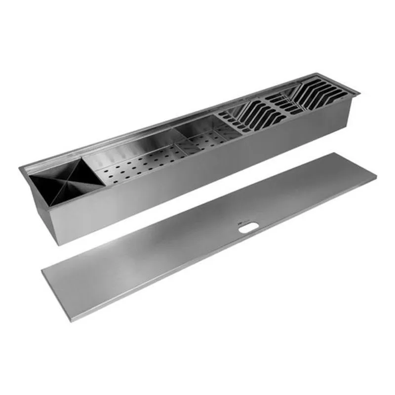 Canal Calha Organizador Úmido + Tampa Cozinha Aço 304