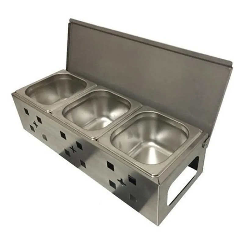 Condimentadora Inox Pizzaria Buffet 3 Cubas Pizzaiolo