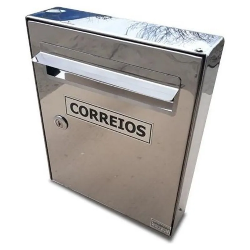 Cx Correio Inox Paraf 30cm Alt X25cm Larg.chapeu +3 Num 15cm