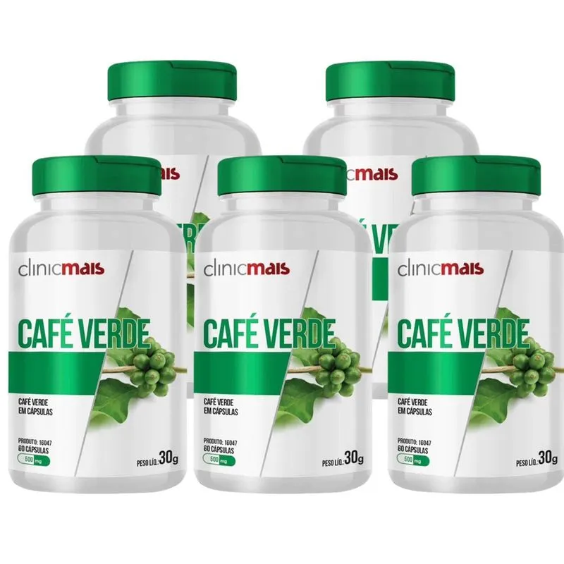Café Verde Clinicmais 60 Cápsulas 30g Kit X5