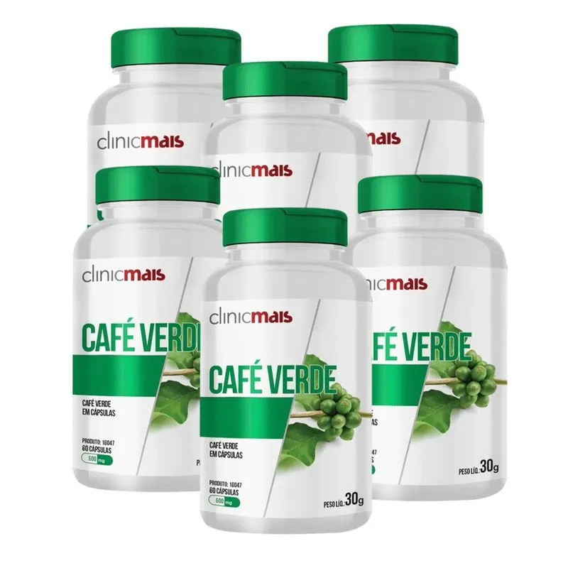 Café Verde Clinicmais 60 Cápsulas 30g Kit X6