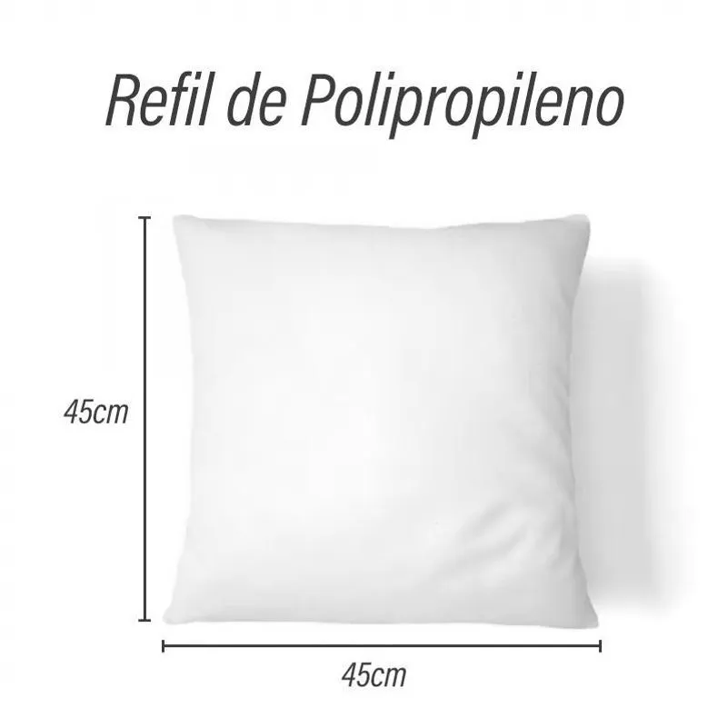 1 Un Refil Almofada Enchimento 45x45cm Polipropileno Espuma