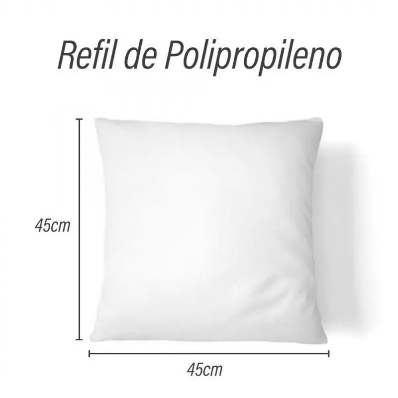 Kit 3 Un Enchimento Almofada Refil Polipropileno 45x45cm