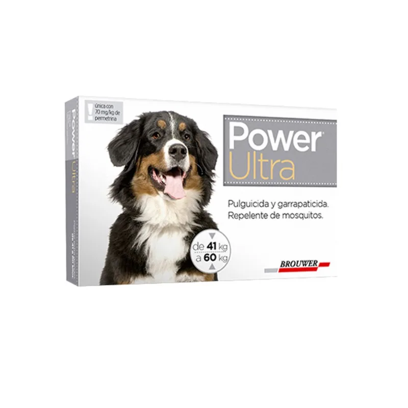 POWER ULTRA PULGUICIDA Y GARRAPATICIDA 41 A 60 KG