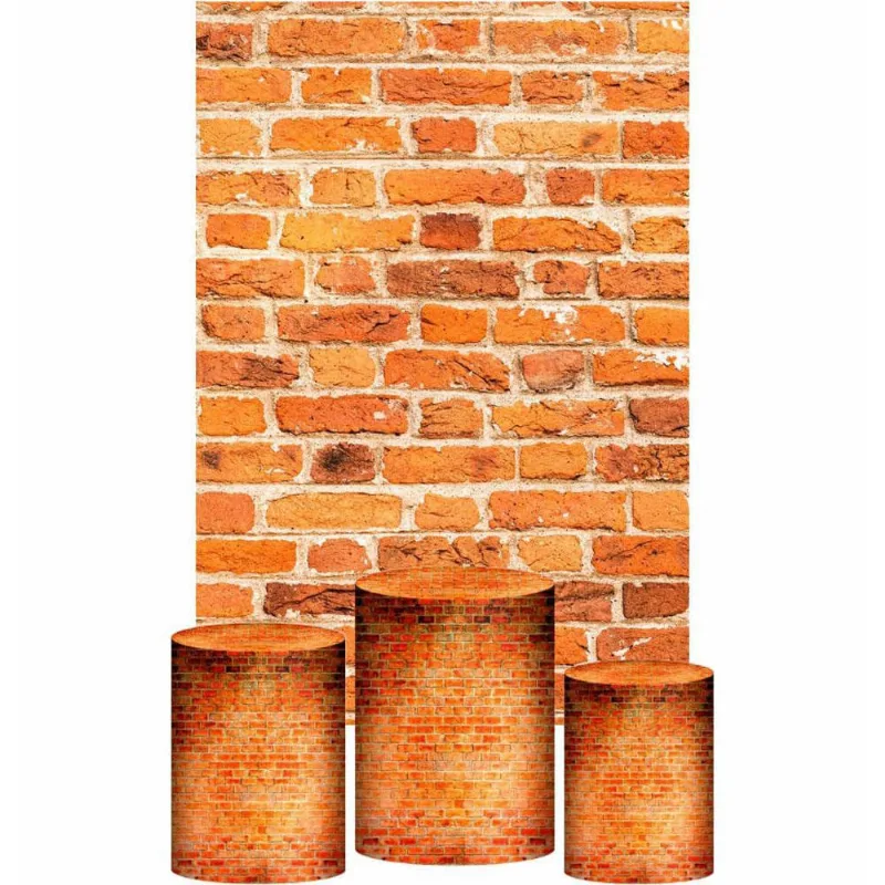 Kit Casado Tijolo Trio Capa Cilindro Retangular Tecido