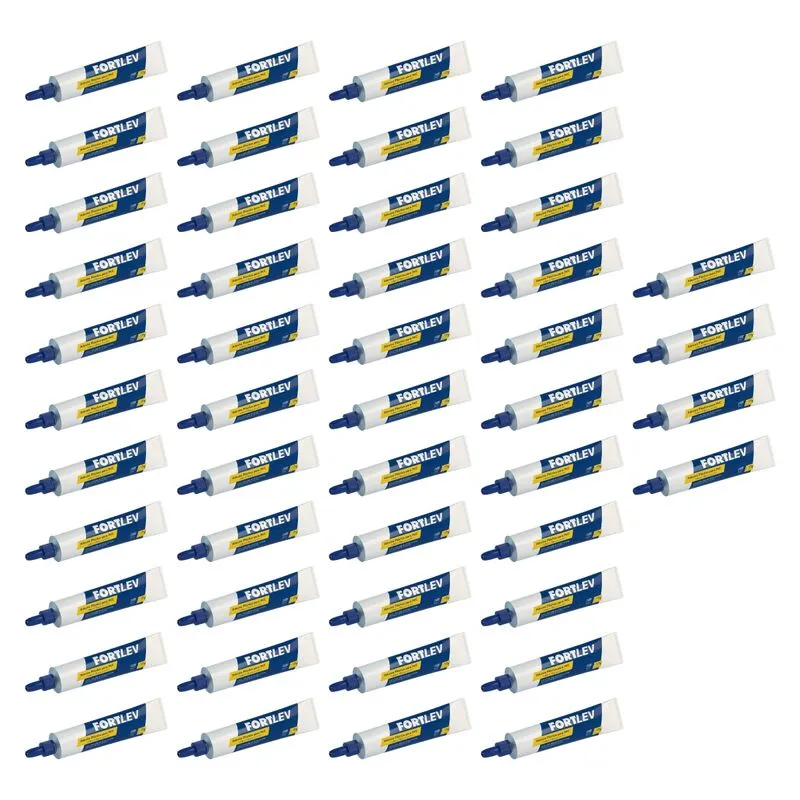 Kit 48 Unidades Adesivo Plástico Pvc Fortlev