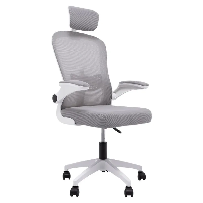 Silla de Escritorio Ergonómica Con Apoya Brazos y Cabeza Color Gris