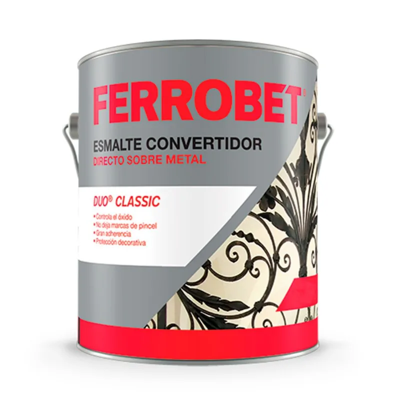 Esmalte Convertidor Brillante Blanco Ferrobet 4 Lts