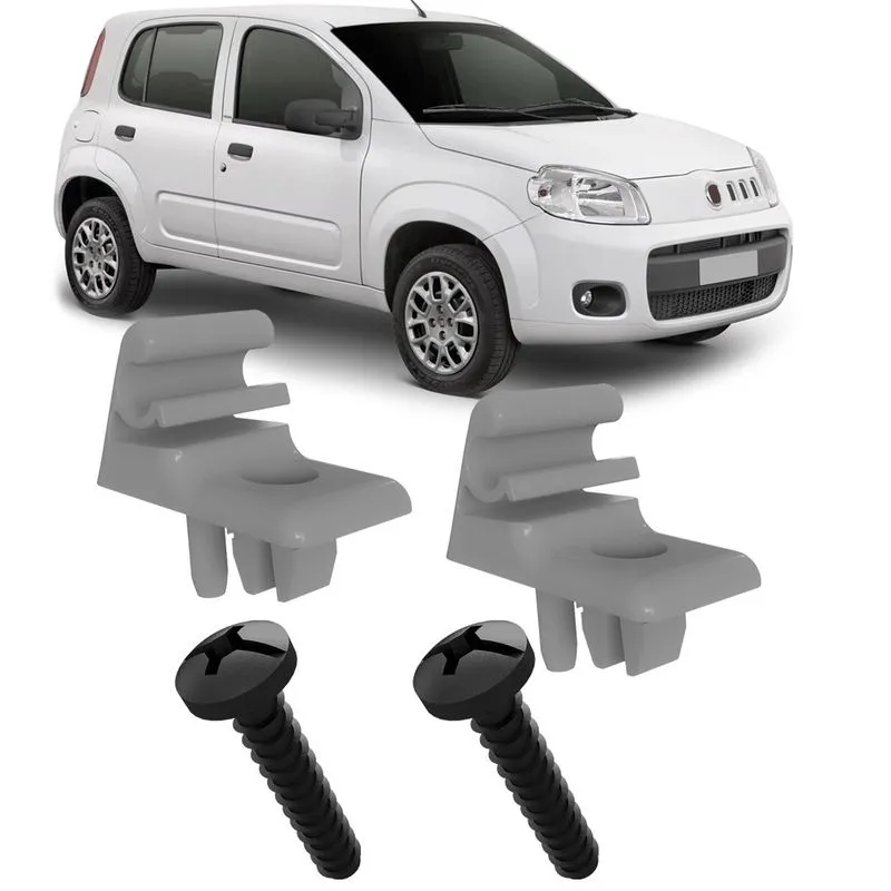 2 Presilhas Suportes Cinza Com Parafuso do Quebra Sol Uno Attractive Drive Economy Evolution Sporting Way 2011 2012 2013 2014 2015 2016 2017 2018 2019 2020 2021