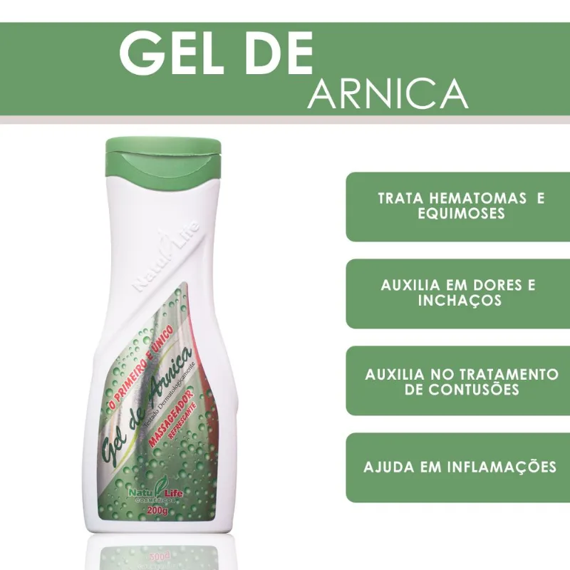 Gel De Arnica Massageador Refrescante 200g - Natu Life