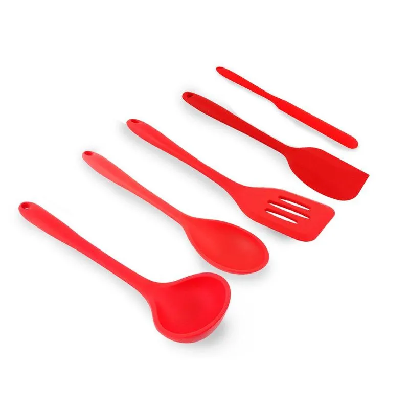 Conjunto 5 Utensílios Antiaderente Cozinha Silicone Mimo