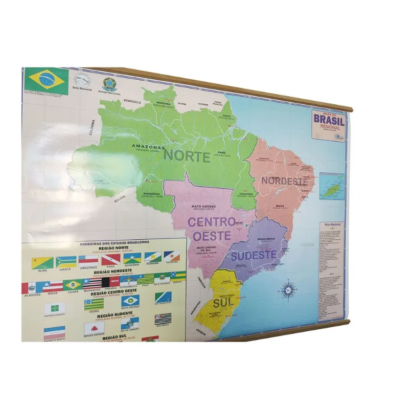 Mapa Do Brasil Em Braille Rodoviário E Estatístico Edição Atualizada Marcação Divisão Entre Estados 120x90cm