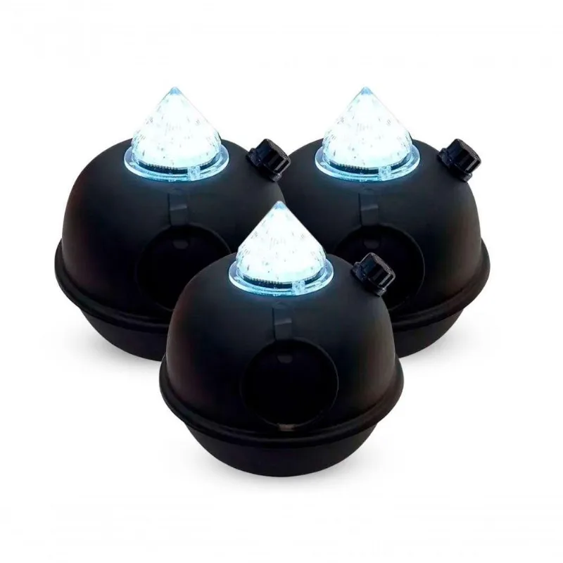 Kit 3 Luminárias De Mesa Decorativa Bujãozinho De Metal A Pilha Com Led Branco Dimerizável E Alça